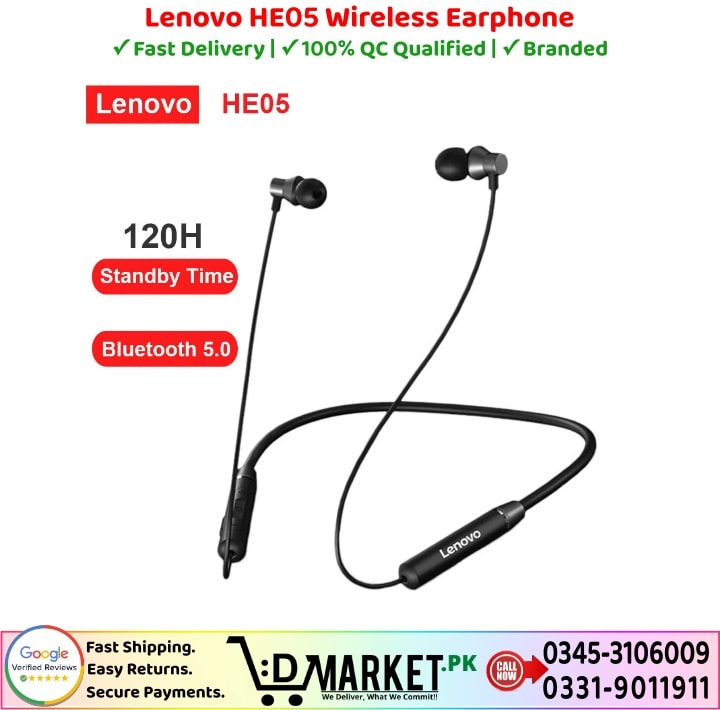 Lenovo HE05 Wireless Earphone Price In Pakistan