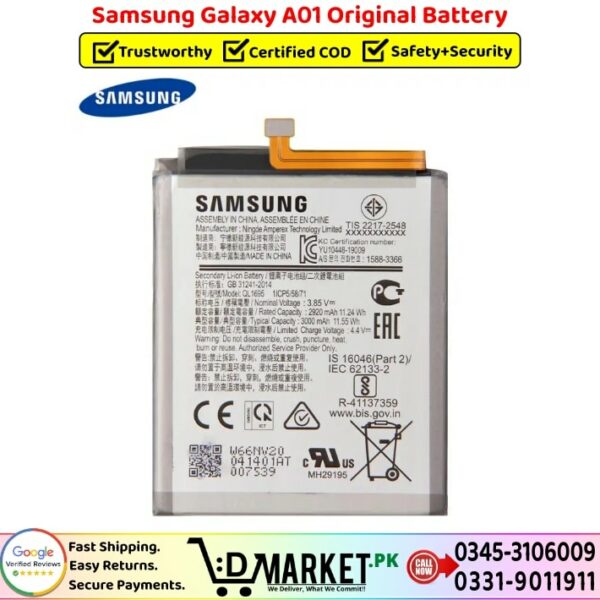 Samsung Galaxy A01 Original Battery Price In Pakistan
