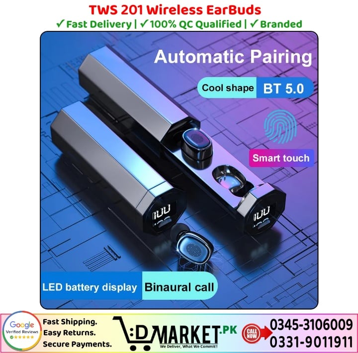 TWS 201 Wireless EarBuds Price In Pakistan