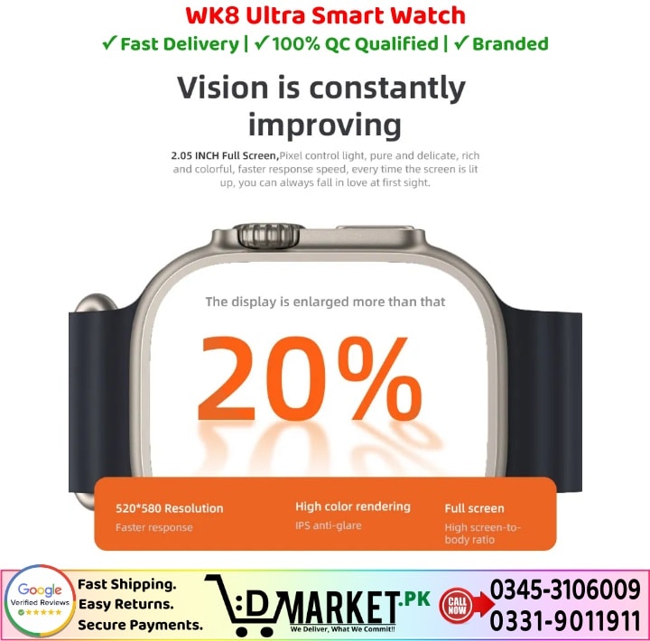 WK8 Ultra Smart Watch Price In Pakistan