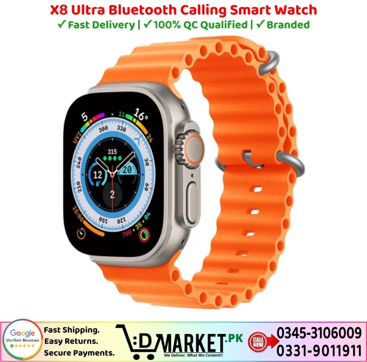 X8 Ultra Bluetooth Calling Smart Watch Price In Pakistan