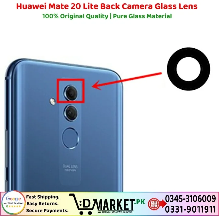 Huawei Mate 20 Lite Back Camera Glass Lens Price In Pakistan