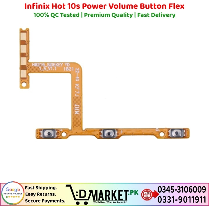 Infinix Hot 10s Power Volume Button Flex Price In Pakistan
