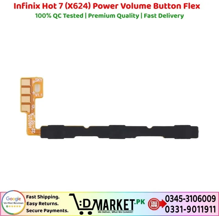 Infinix Hot 7 X624 Power Volume Button Flex Power Volume Button Flex Price In Pakistan