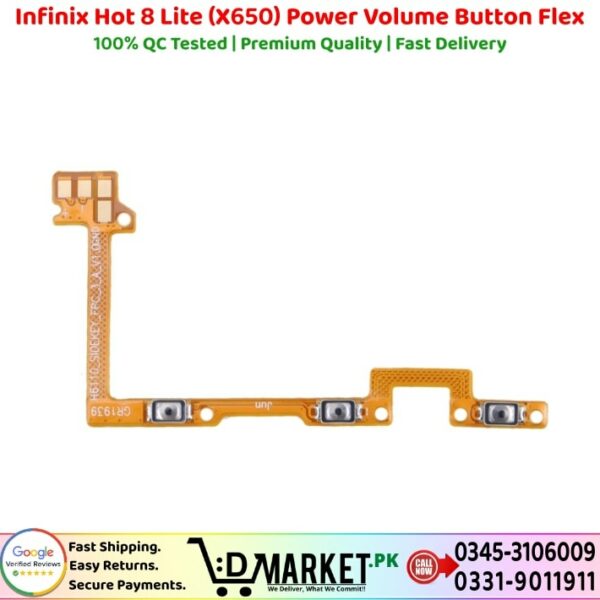 Infinix Hot 8 Lite X650 Power Volume Button Flex Power Volume Button Flex Price In Pakistan