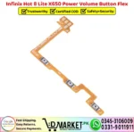 Infinix Hot 8 Lite X650 Power Volume Button Flex Replacement - DMarket.Pk