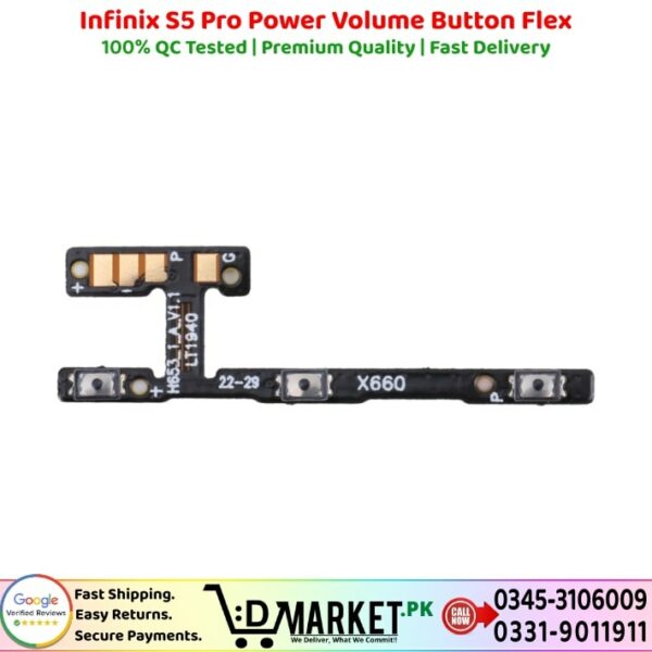 Infinix S5 Pro Power Volume Button Flex Power Volume Button Flex Price In Pakistan