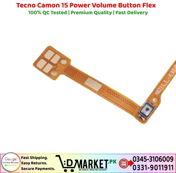 Tecno Camon 15 Power Volume Button Flex Price In Pakistan