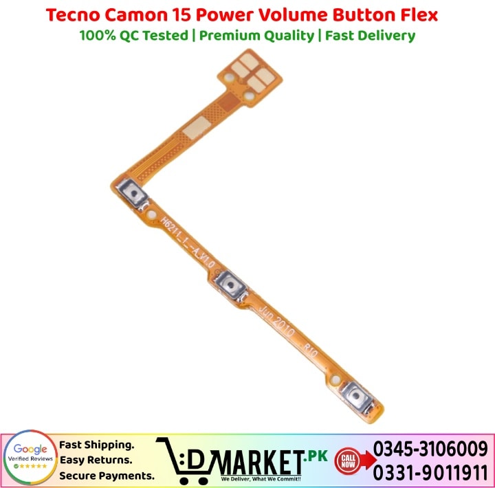 Tecno Camon 15 Power Volume Button Flex Price In Pakistan