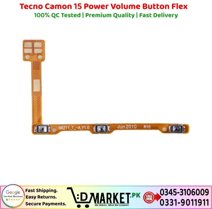 Tecno Camon 15 Power Volume Button Flex Price In Pakistan