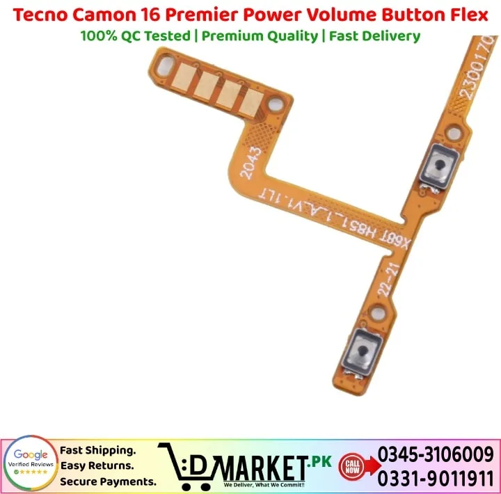 Tecno Camon 16 Premier Power Volume Button Flex Price In Pakistan