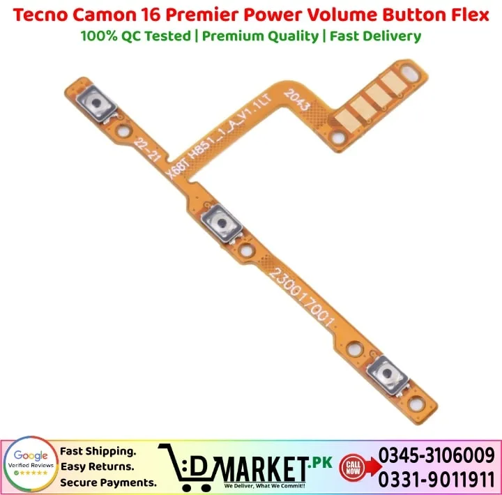 Tecno Camon 16 Premier Power Volume Button Flex Price In Pakistan