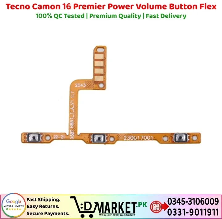 Tecno Camon 16 Premier Power Volume Button Flex Price In Pakistan