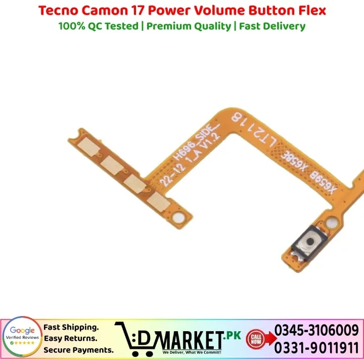 Tecno Camon 17 Power Volume Button Flex Price In Pakistan
