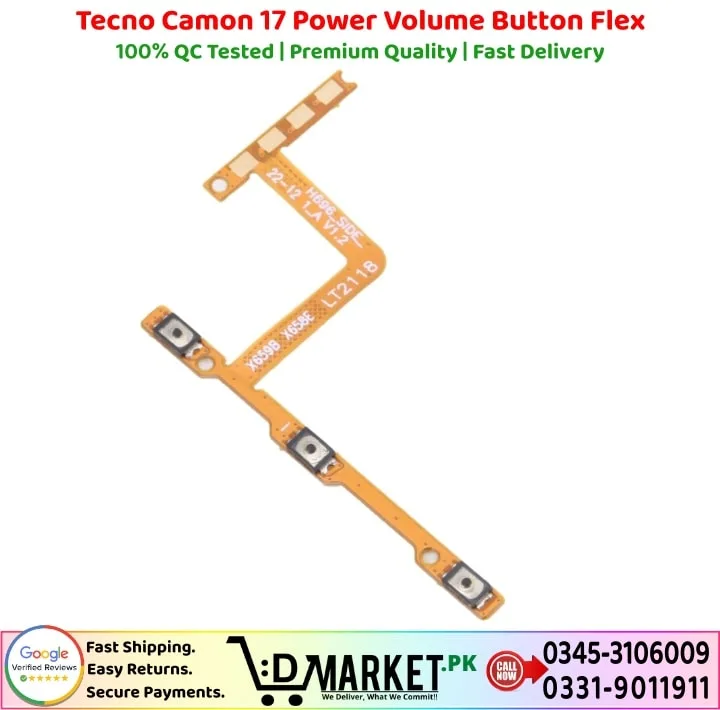 Tecno Camon 17 Power Volume Button Flex Price In Pakistan