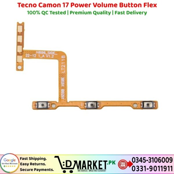 Tecno Camon 17 Power Volume Button Flex Price In Pakistan