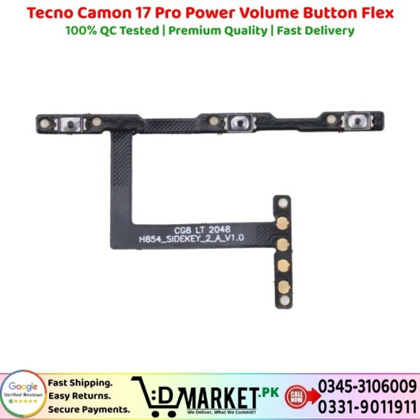 Tecno Camon 17 Pro Power Volume Button Flex Price In Pakistan