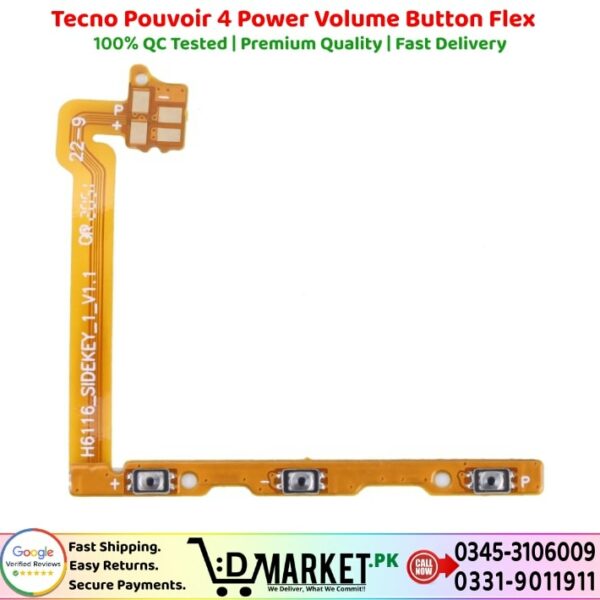 Tecno Pouvoir 4 Power Volume Button Flex Power Volume Button Flex Price In Pakistan