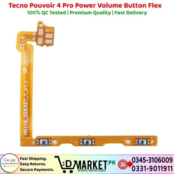 Tecno Pouvoir 4 Pro Power Volume Button Flex Power Volume Button Flex Price In Pakistan