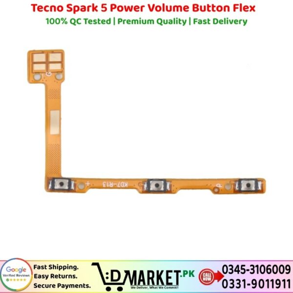 Tecno Spark 5 Power Volume Button Flex Price In Pakistan