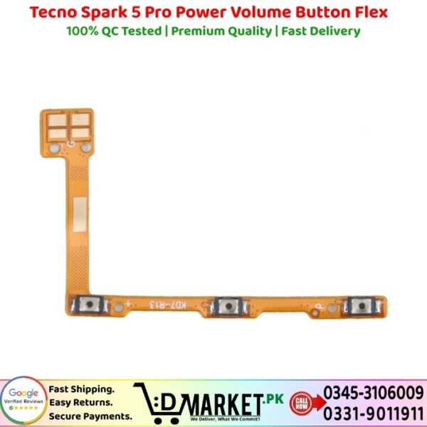 Tecno Spark 5 Pro Power Volume Button Flex Price In Pakistan