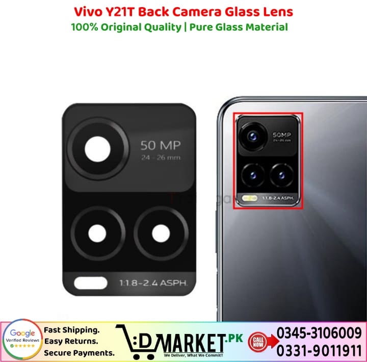 Vivo Y21T Back Camera Glass Lens Price In Pakistan