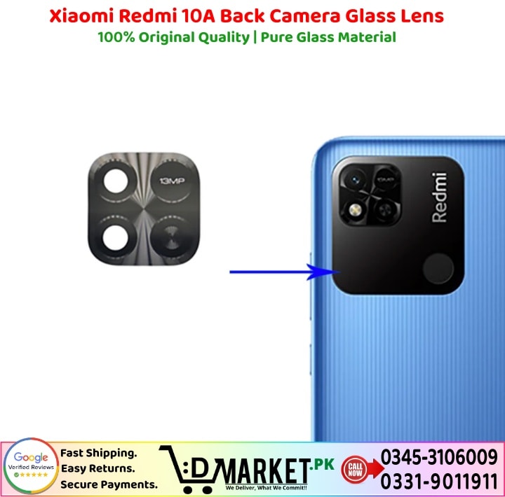 Xiaomi Redmi 10A Back Camera Glass Lens Price In Pakistan