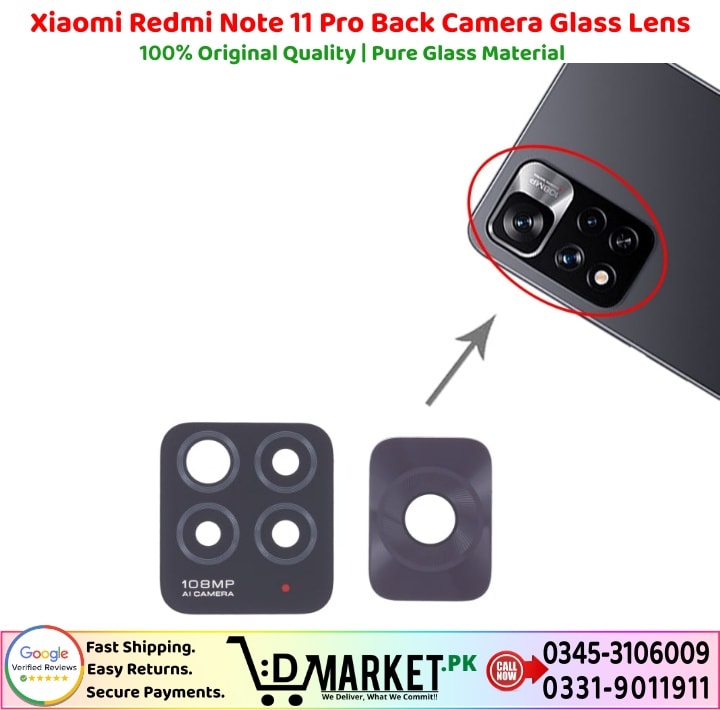 Xiaomi Redmi Note 11 Pro Back Camera Glass Lens Price In Pakistan