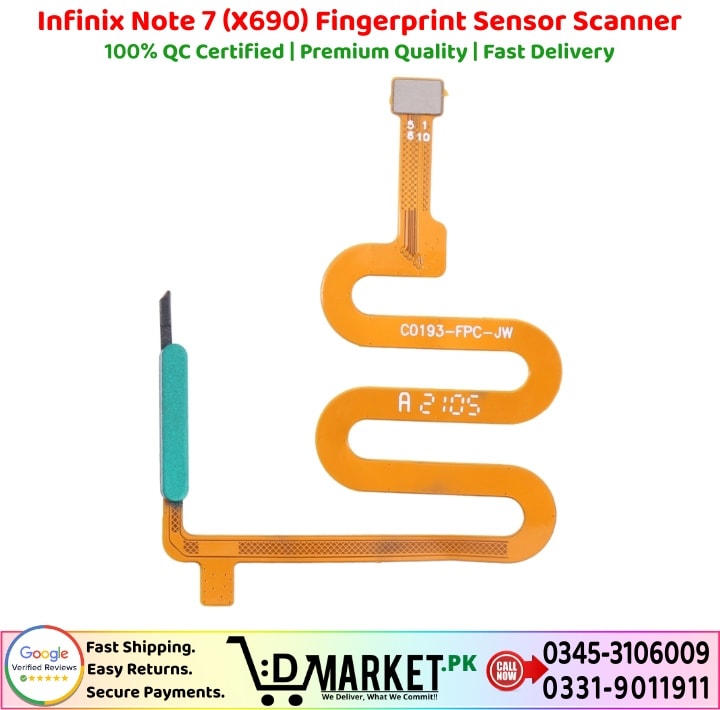 Infinix Note 7 (X690) Fingerprint Sensor Scanner Price In Pakistan