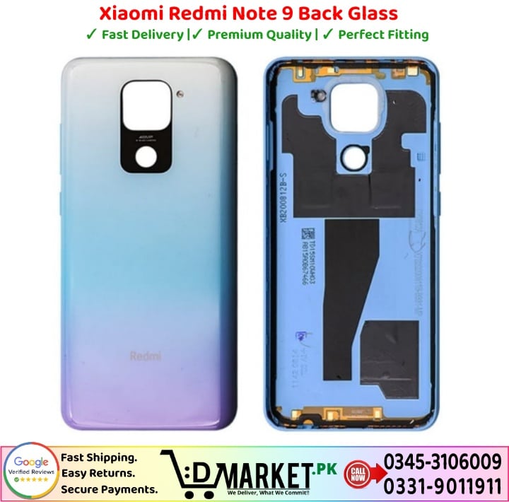 Xiaomi Redmi Note 9 Back Glass Price In Pakistan