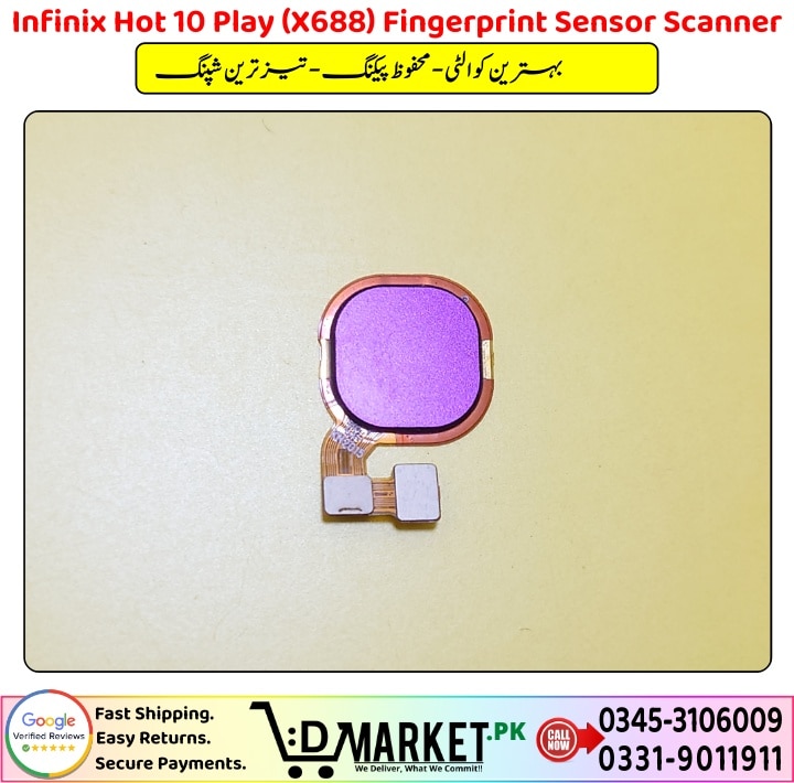 Infinix Hot 10 Play X688 Fingerprint Sensor Scanner Price In Pakistan