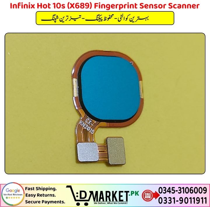 Infinix Hot 10s X689 Fingerprint Sensor Scanner Price In Pakistan