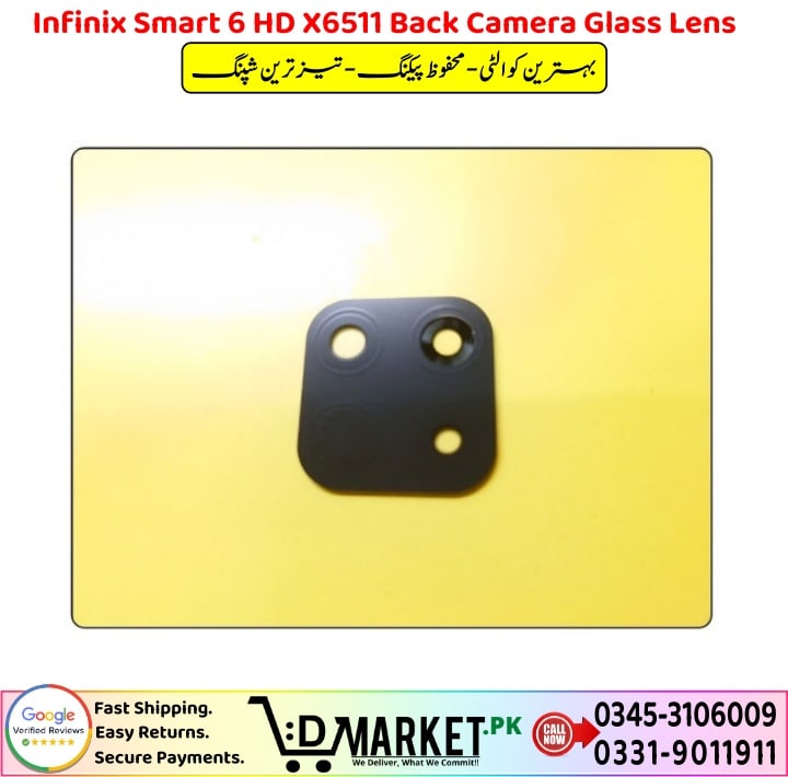 Infinix Smart 6 HD X6511 Back Camera Glass Lens Price In Pakistan