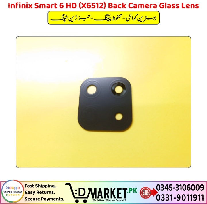 Infinix Smart 6 HD X6512 Back Camera Glass Lens Price In Pakistan