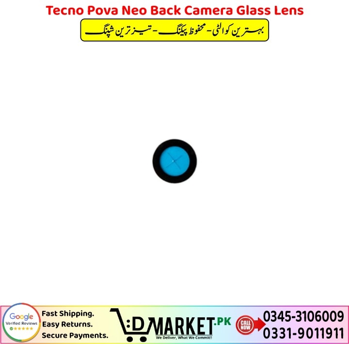 Tecno Pova Neo Back Camera Glass Lens Price In Pakistan