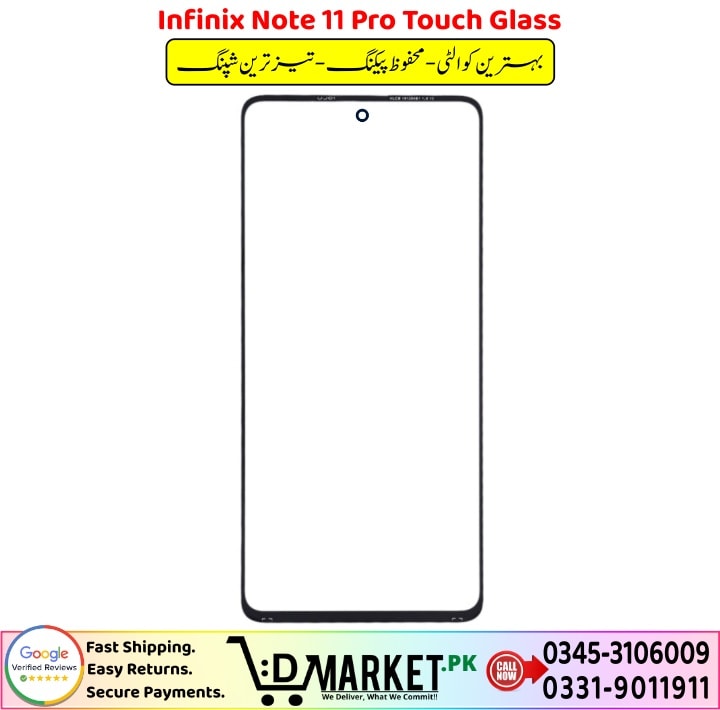 Infinix Note 11 Pro Touch Glass Price In Pakistan