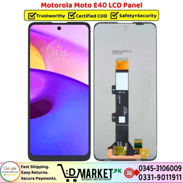 Motorola Moto E40 LCD Panel Price In Pakistan