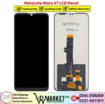 Motorola Moto E7 LCD Panel Price In Pakistan