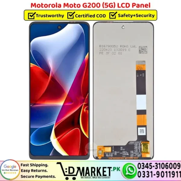 Motorola Moto G200 5G LCD Panel Screen Combo - DMarket.Pk
