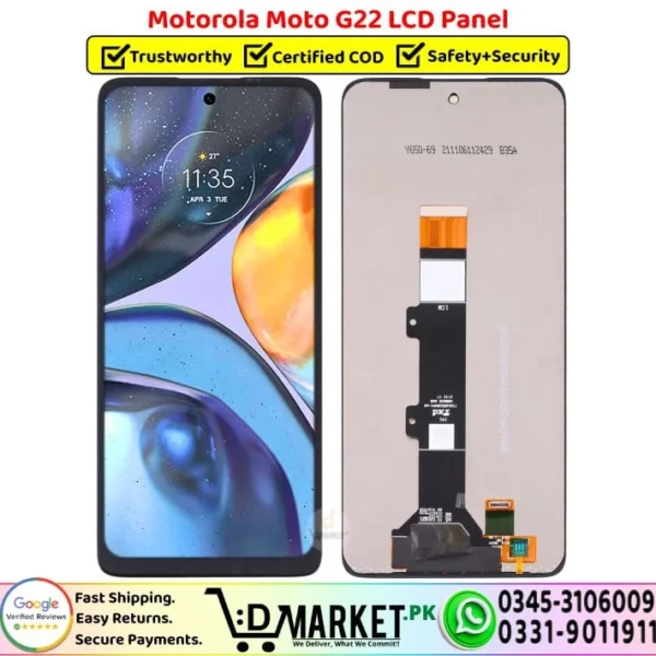 Motorola Moto G22 Panel Unit Display Screen - DMarket.Pk