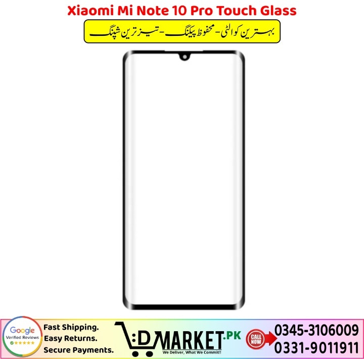 Xiaomi Mi Note 10 Pro Touch Glass Price In Pakistan