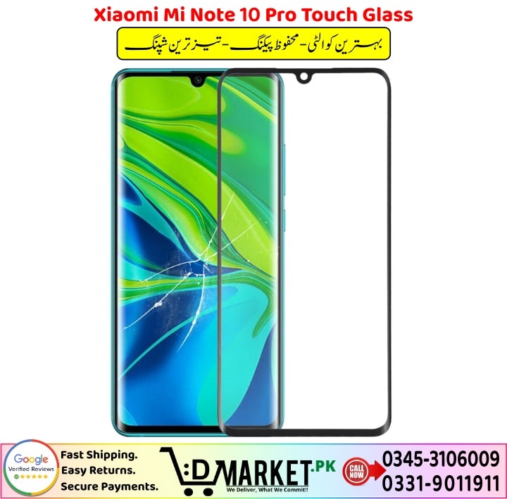 Xiaomi Mi Note 10 Pro Touch Glass Price In Pakistan