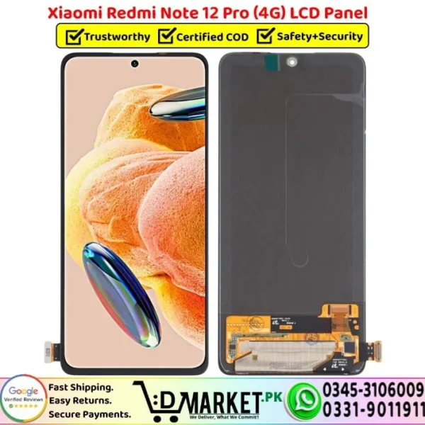Xiaomi Redmi Note 12 Pro 4G LCD Panel Unit Screen Display - DMarket.Pk