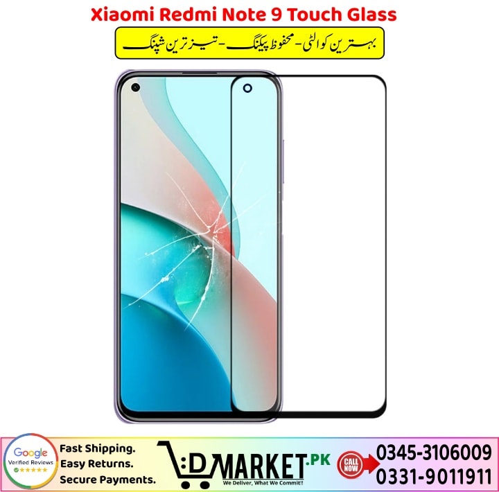 Xiaomi Redmi Note 9 Touch Glass Price In Pakistan