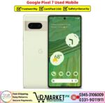 Google Pixel 7 Used Price In Pakistan