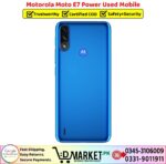 Motorola Moto E7 Power Used Price In Pakistan