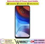 Motorola Moto E7 Power Used Price In Pakistan