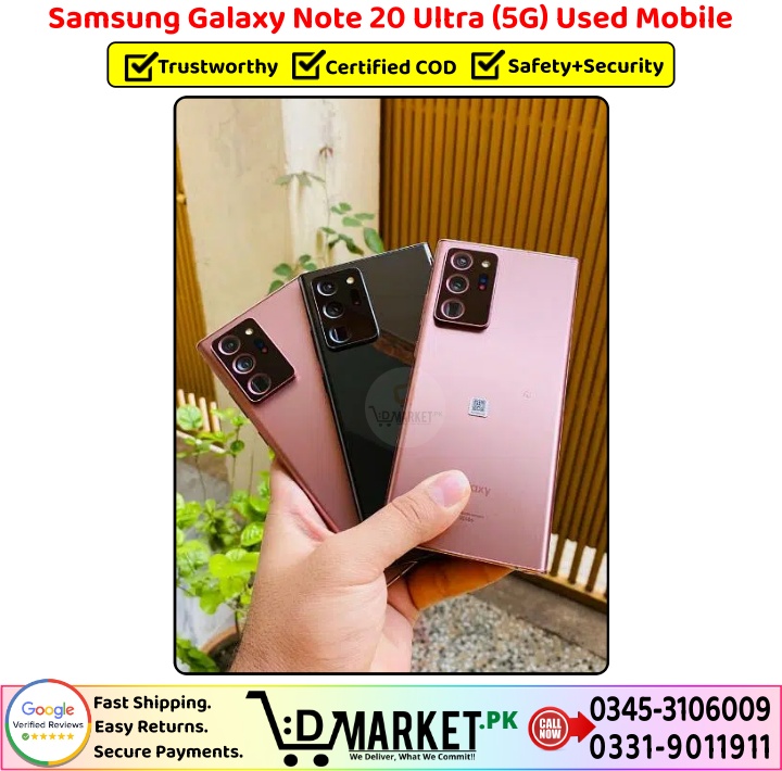 Samsung Galaxy Note 20 Ultra 5G Used Mobile Price In Pakistan