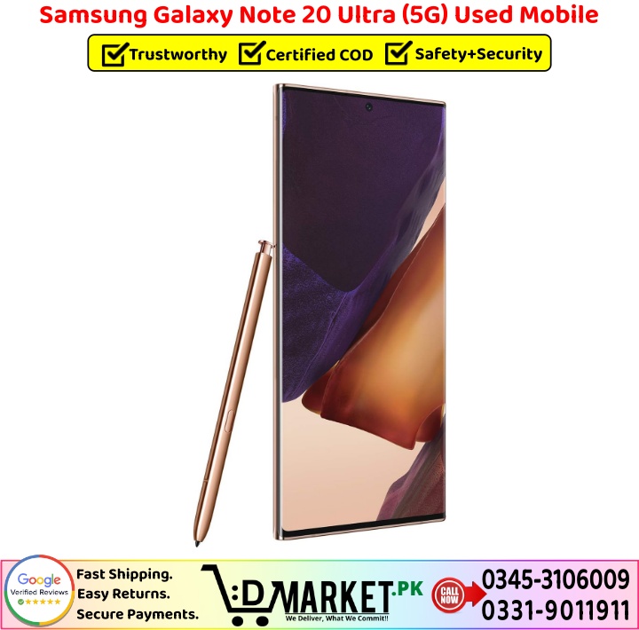 Samsung Galaxy Note 20 Ultra 5G Used Mobile Price In Pakistan 1 3