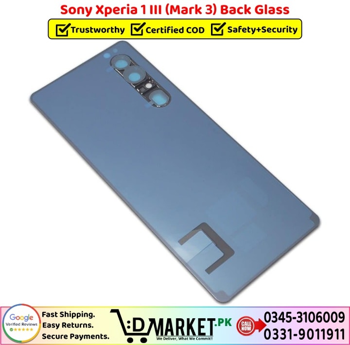 Sony Xperia 1 Mark 3 Back Glass Price In Pakistan